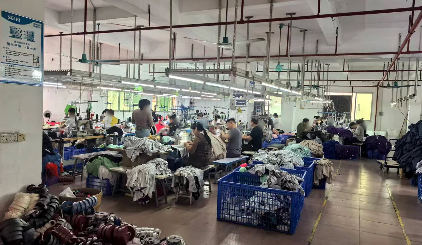 Runze Apparel active sewing and finishing workshop floor